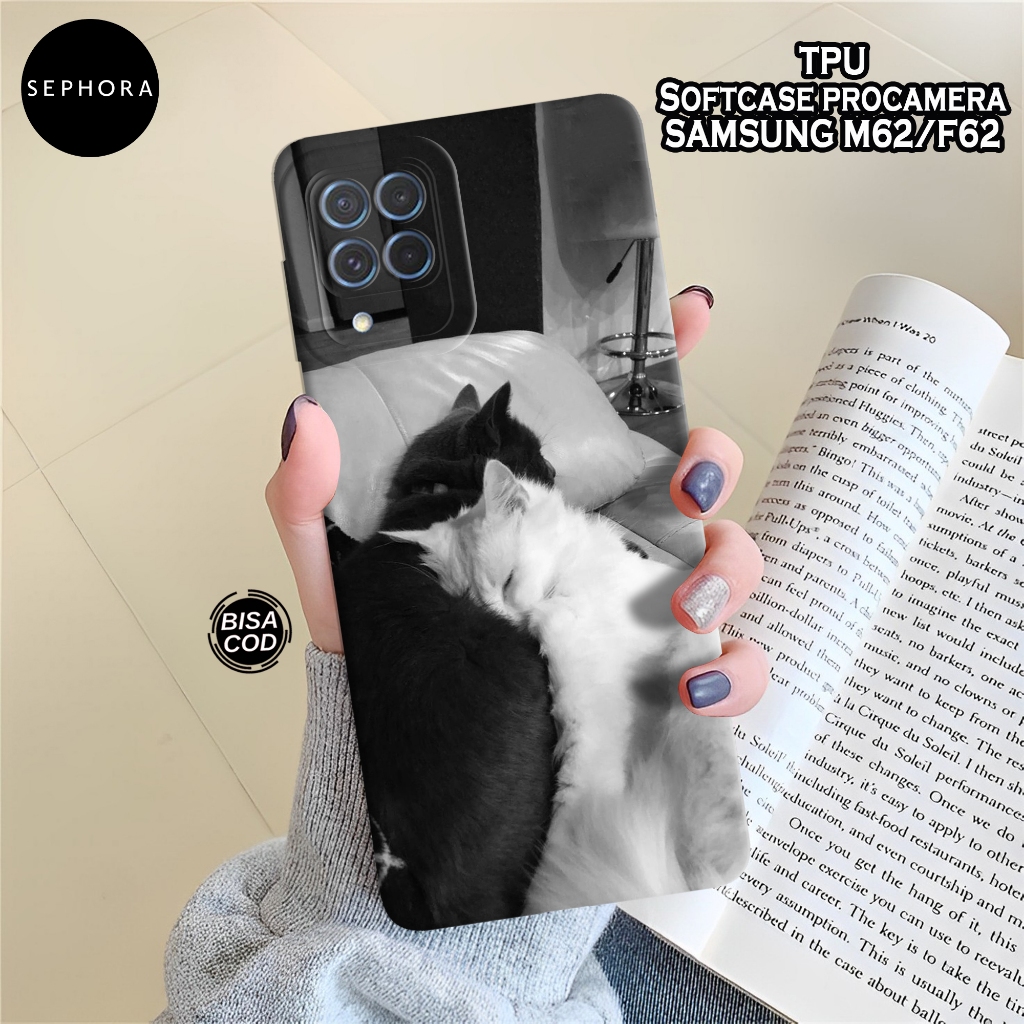 Case Samsung M62 / F62 Terbaru - Fashion Case Kucing - Softcase Samsung M62 / F62 - Case Pro Camera 