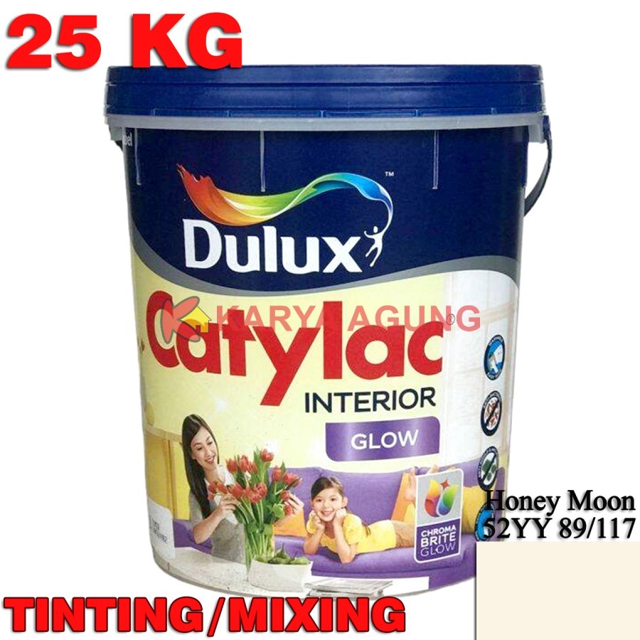 Cat Tembok Dulux CATYLAC Interior Glow Warna 52YY 89/117 Honey Moon 25 KG (mixing) / Cat Dinding Dal