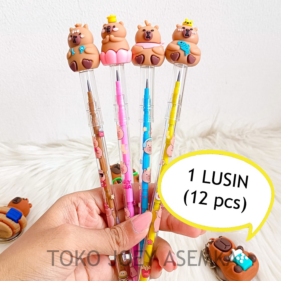 

Limit 12 PCS PENSIL CAPYBARA PENCIL BISA DIISI ULANG BENSIA LANTU CAPPIBARA CAPPYBARA