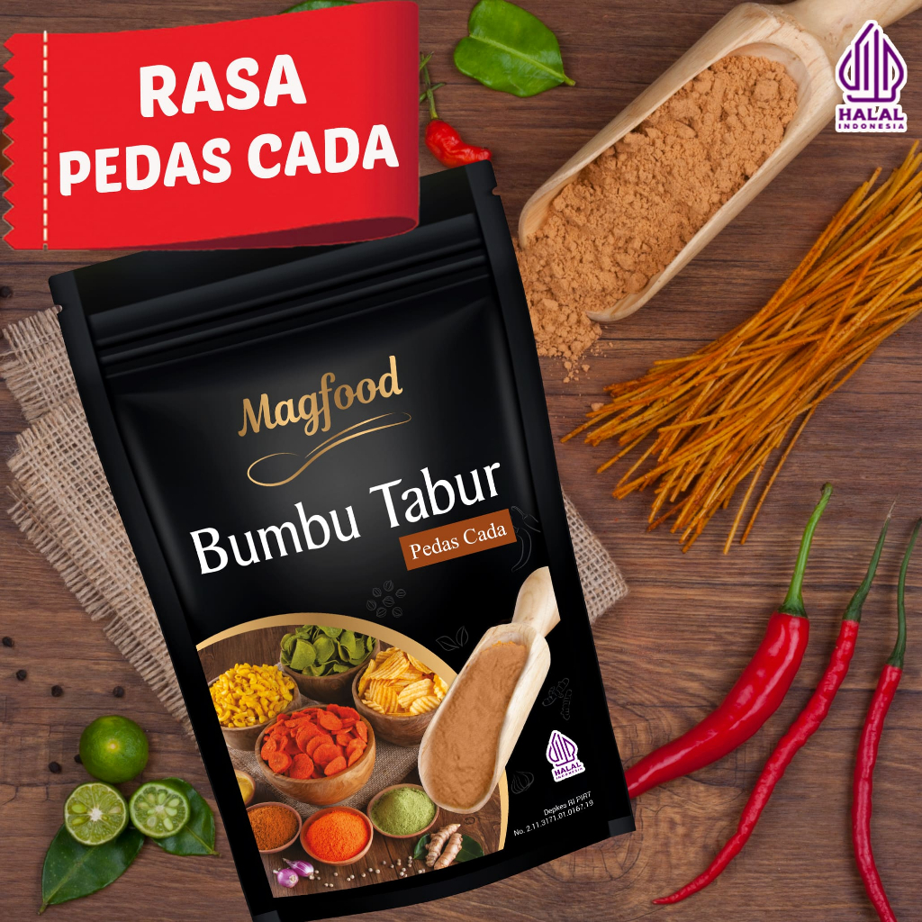 

Magfood Bumbu Tabur Pedas Cada (Extra Pedas) [100g / 500g / 1kg]