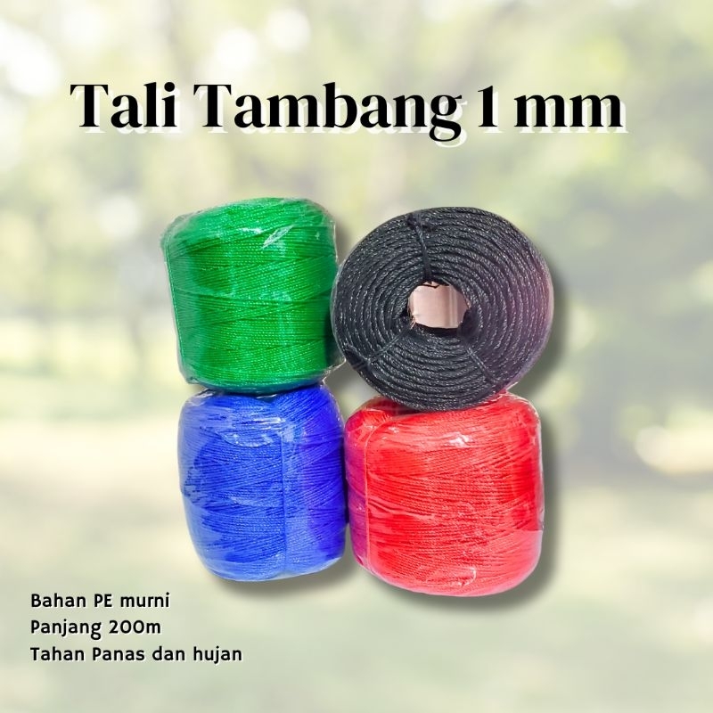 Tali Tambang 1mm/Tali Tampar 1mm Panjang 200m/Tambang PE 1mm kecil