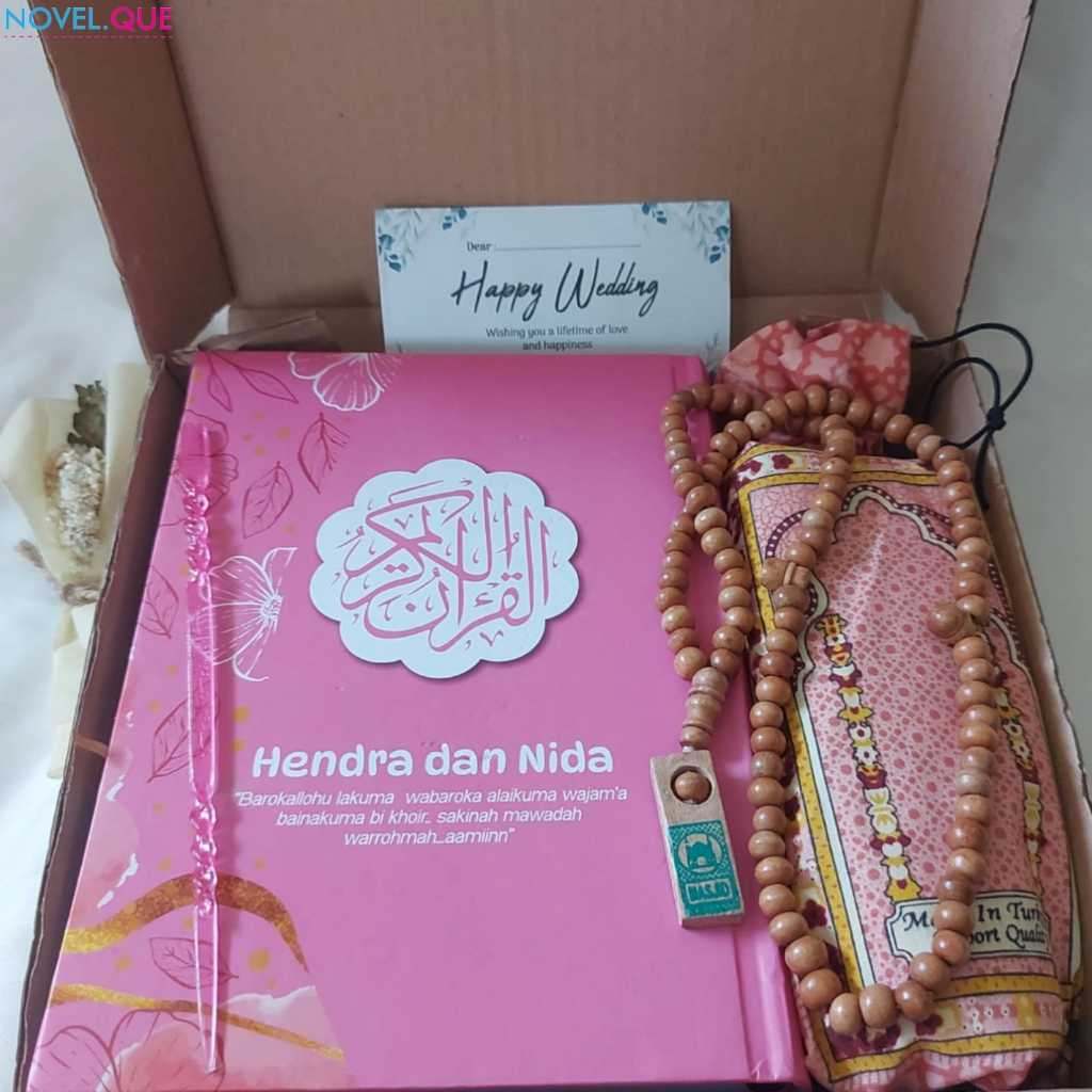 Hampers Gift Set Wedding Series Quran Custom Nama Hadiah Kado Seserahan Pernikahan Quran Mahar A5/A6