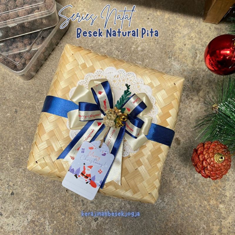 NATAL SERIES | BESEK NATURAL PITA FREE UCAPAN| besek natural besek jogja besek pita besek murah bese