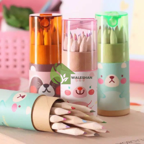 Paket Kotak Pensil Kayu Warna Pencuil Art Alat Lukis Melukis Gambar Anak Sekolah TK SD Set Peraut As