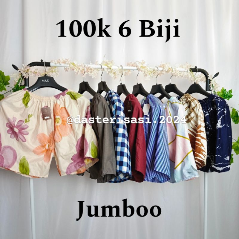 Boxer Jumbo Katun Dingin Pria Wanita Motif Kekinian