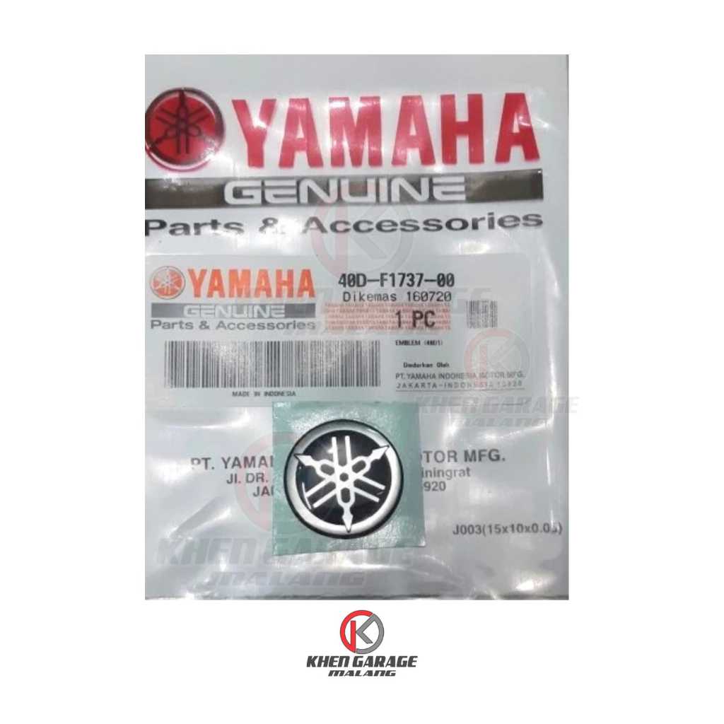 40D-F1737-00 LOGO EMBLEM BATOK STANG 2.5CM YAMAHA NMAX, AEROX 155, XEON, MIO-J, X-RIDE, GT 125, LEXA