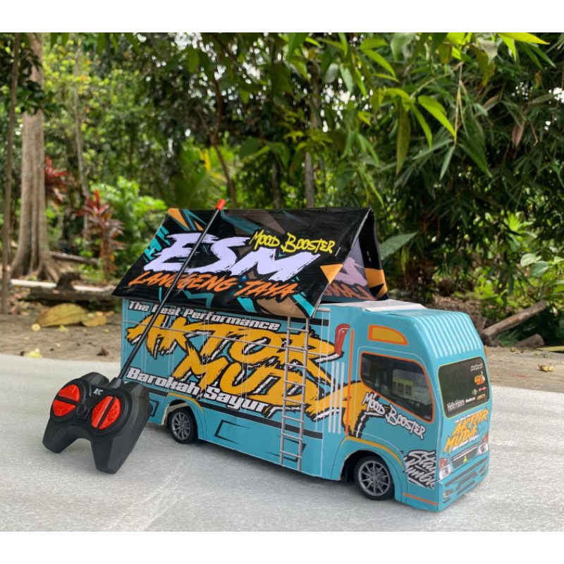 MINIATUR TRUCK OLENG REMOTE CONTROL  ukuran jumbo variasi lampu terpal dan roda