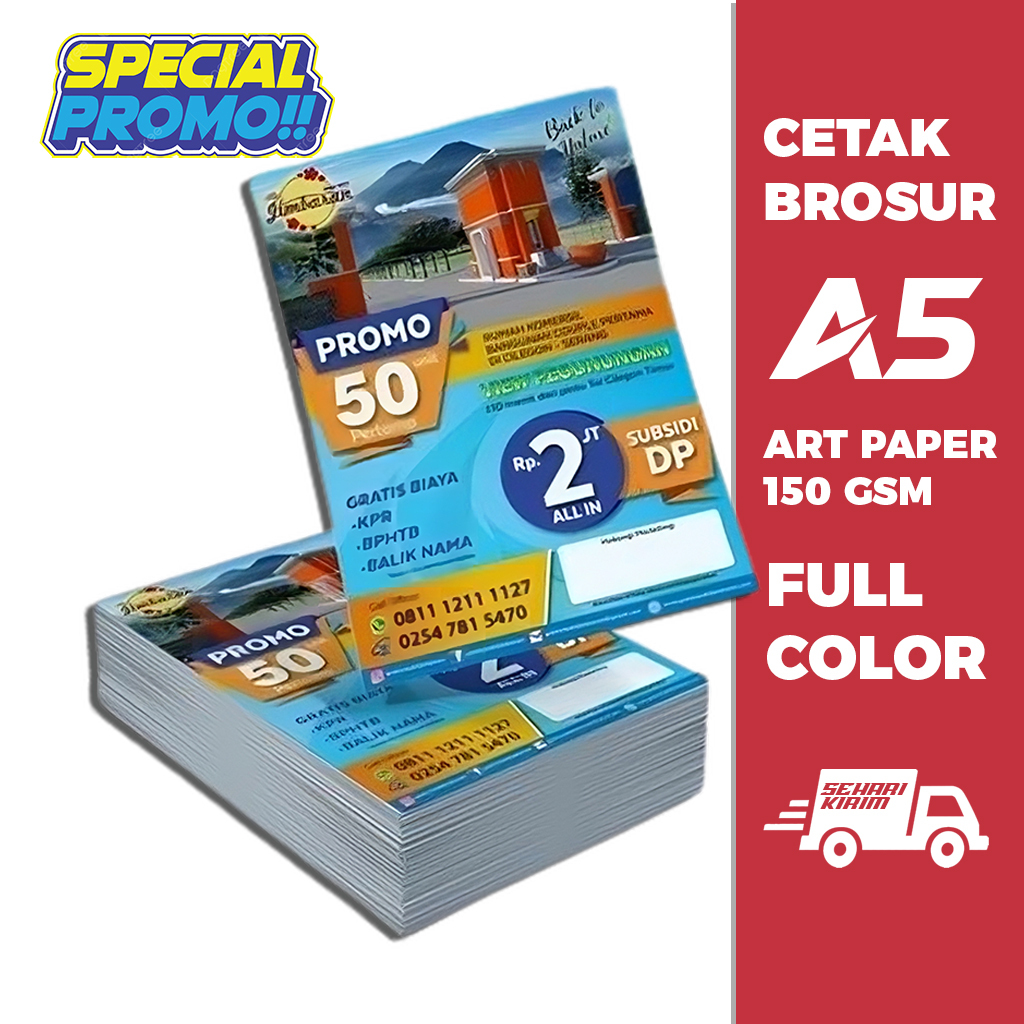 Cetak Brosur Ukuran A5 | Cetak Brosur Custom | Cetak Brosur Murah