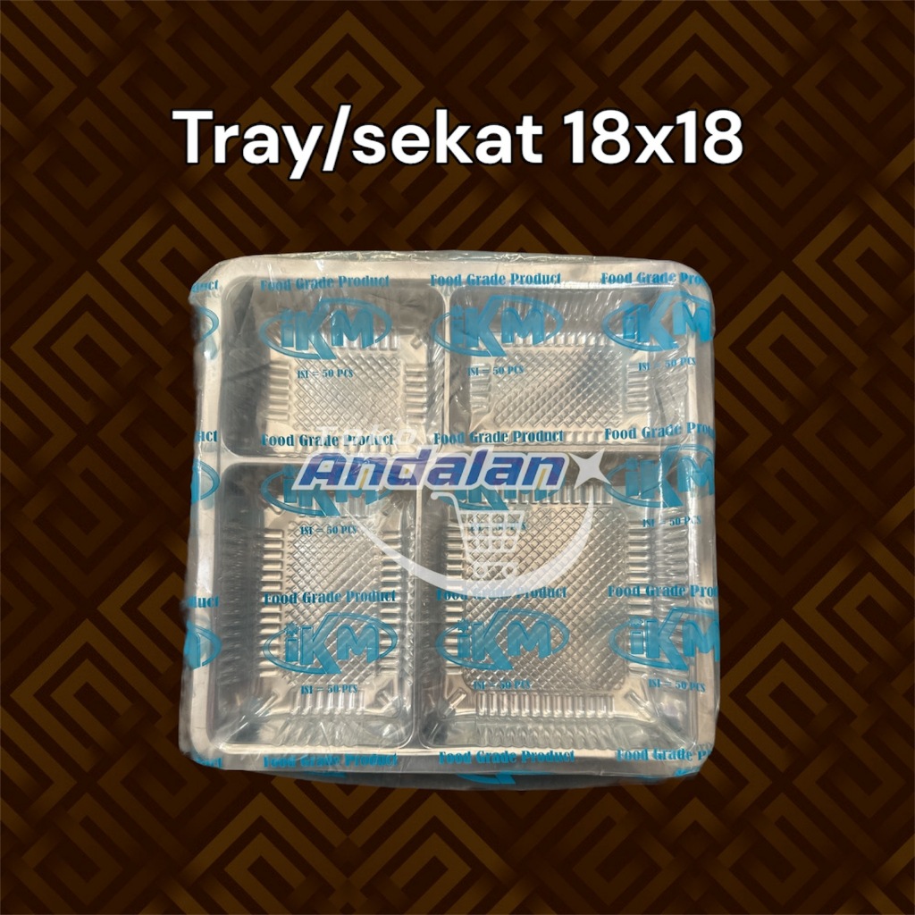 Mika Sekat Dus Nasi 4 Sekat Ukuran Box Nasi 18x18