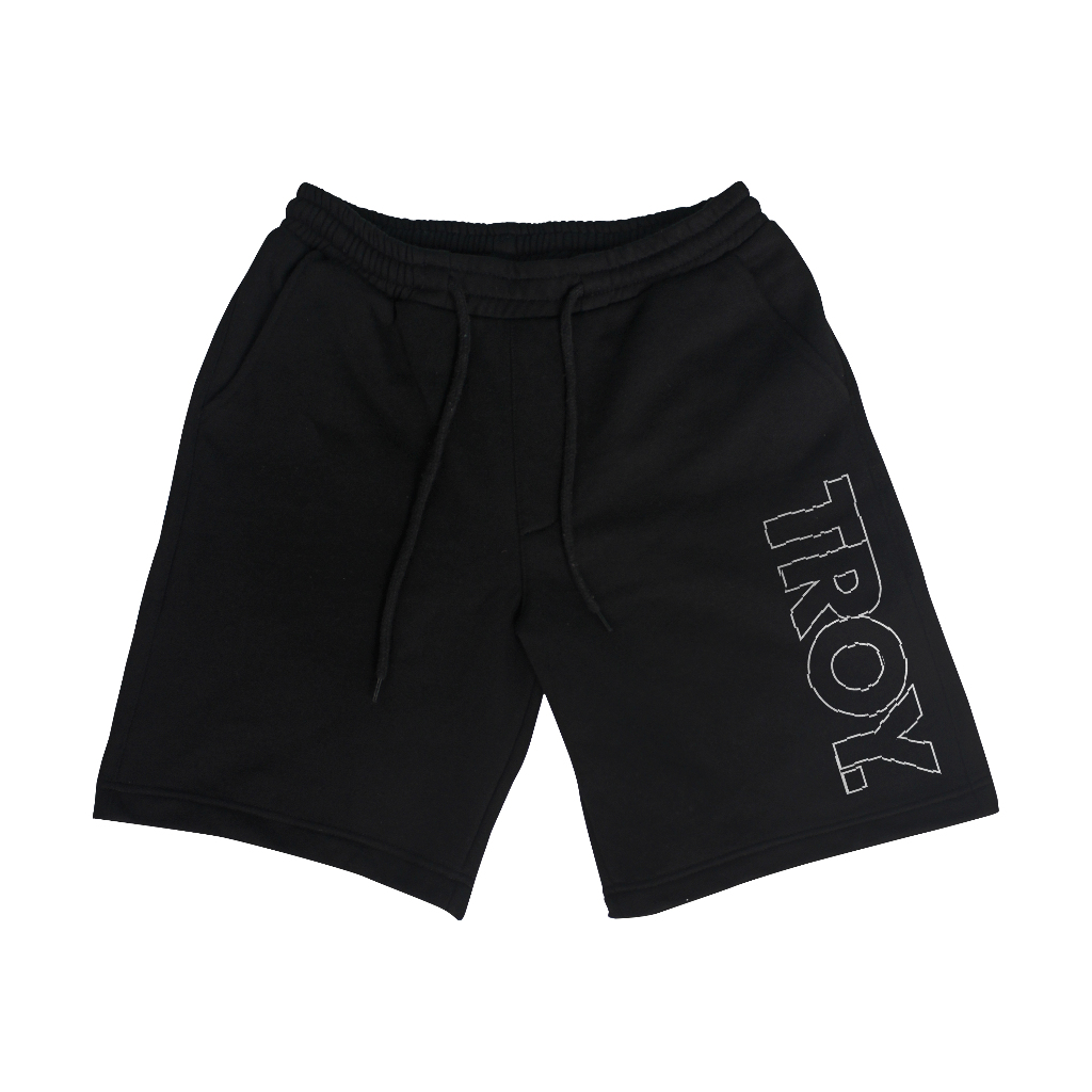 Troy Company Boardshort Fleece Black Basic - Celana Pendek Fleece Hitam PTN 2644