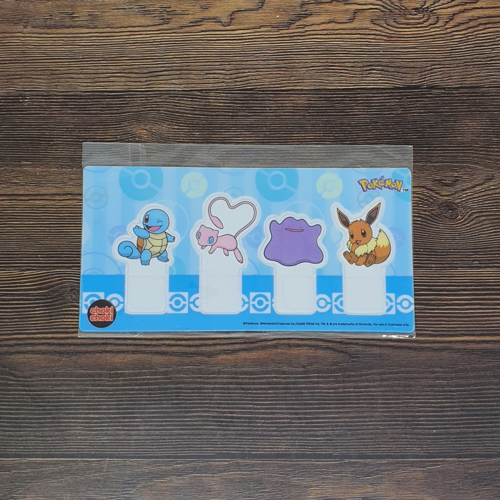 

Sticker Set Bookmark Biru Choki Pokemon 2024 Pembatas Buku Koleksi Squirtle Mew Ditto Eevee