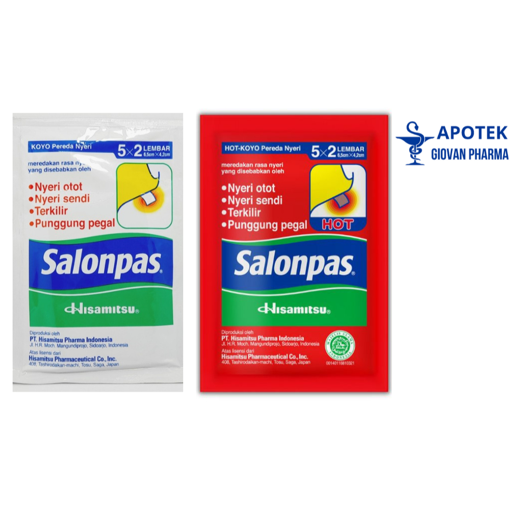 SALONPAS KOYO 12 X 1 LEMBAR BIRU & MERAH HISAMITSU KOYO SALONPAS 5 X 2 LEMBAR