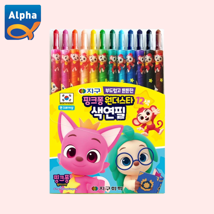 

[Pinkfong] Color Crayon Pencil 12 colors / 12 Warna - New