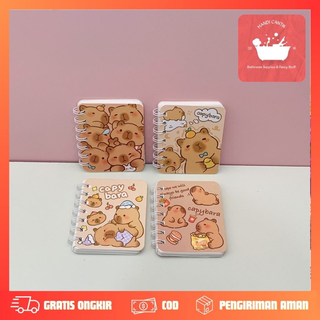 

BUKU BINDER SPIRAL A7 CAPYBARA BK-1574 Capybara Cappibara kapibara termurah bagus lucu imut kado unik cinamoroll mleody kuromi