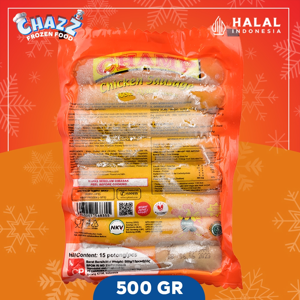

Champ Chic Sausage Sosis Ayam 500GR Harga Promo