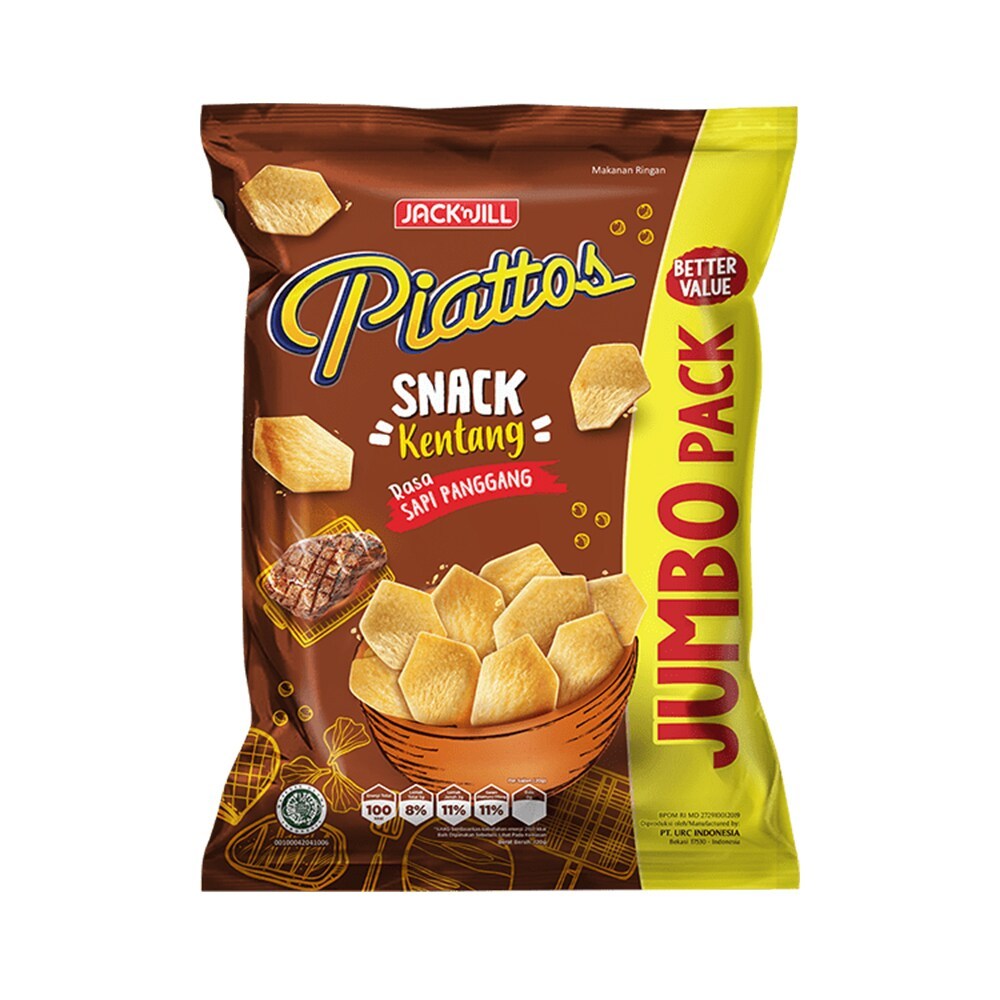 

PIATTOS | snack kentang rasa sapi panggang- PCK 35g