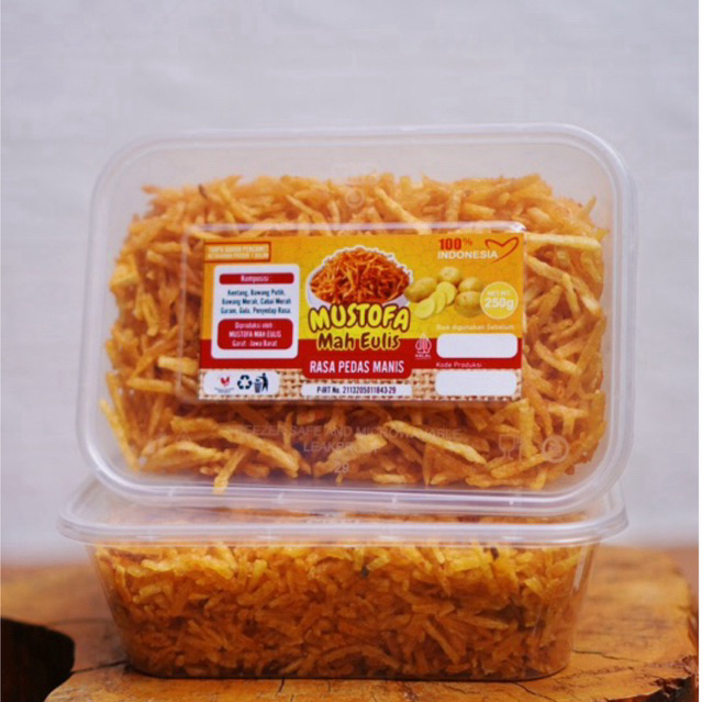 

[ Mustofa Mah Eulis ] Kentang Mustofa ukuran 250gr rasa Original kemasan kotak