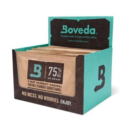 Boveda Two-way Humification 75% 60g, RH for Extreme Dry Environment - Boveda Pack 12