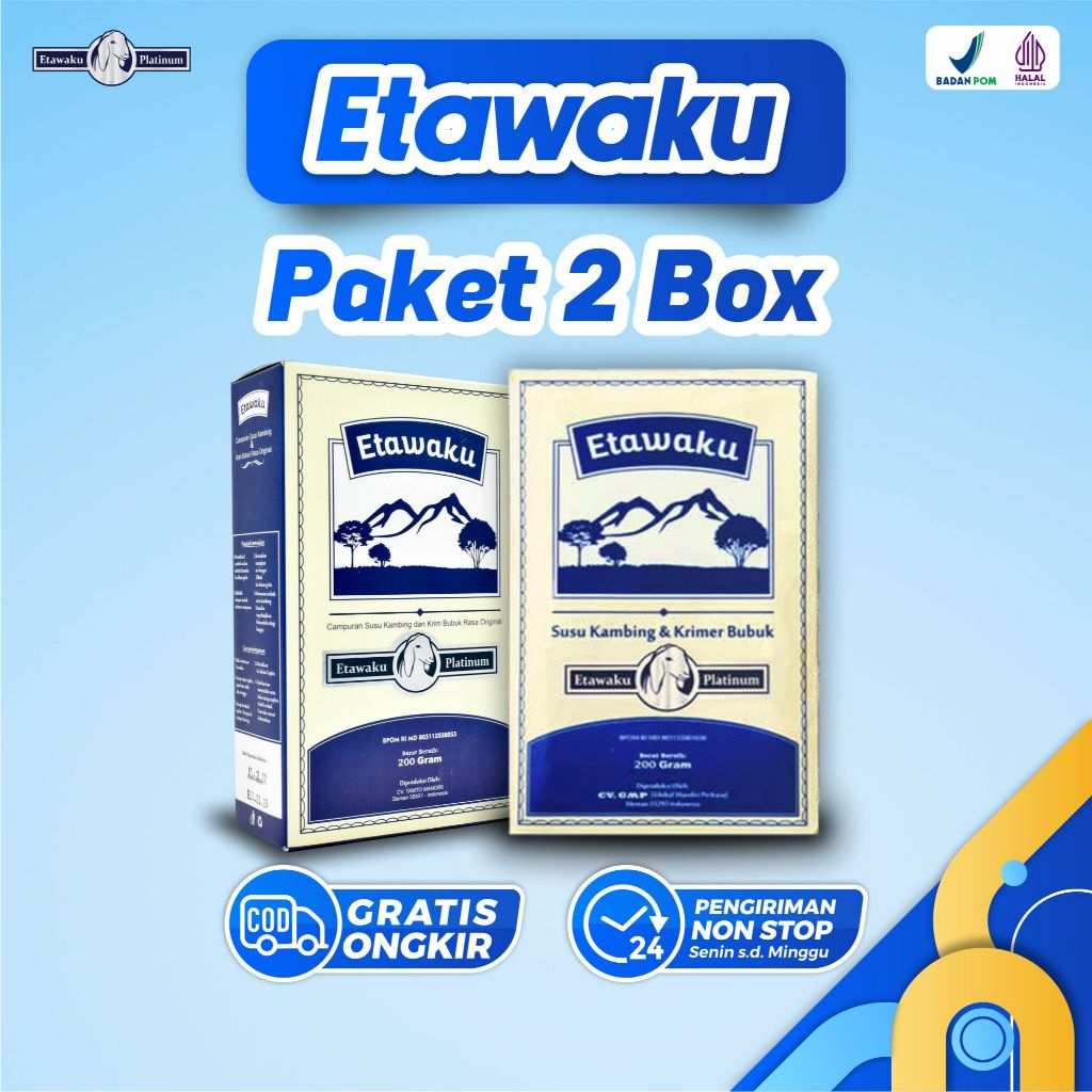 

2 Box Etawaku Platinum – Susu Kambing Etawa 100% Original Yang Ampuh Atasi Masalah Pernafasan Baik Untuk Penderita Diabetes Susu Kambing Untuk Ibu Menyusui Dan Anak – Anak Etawaku Susu Kambing Susu Kambing Etawa