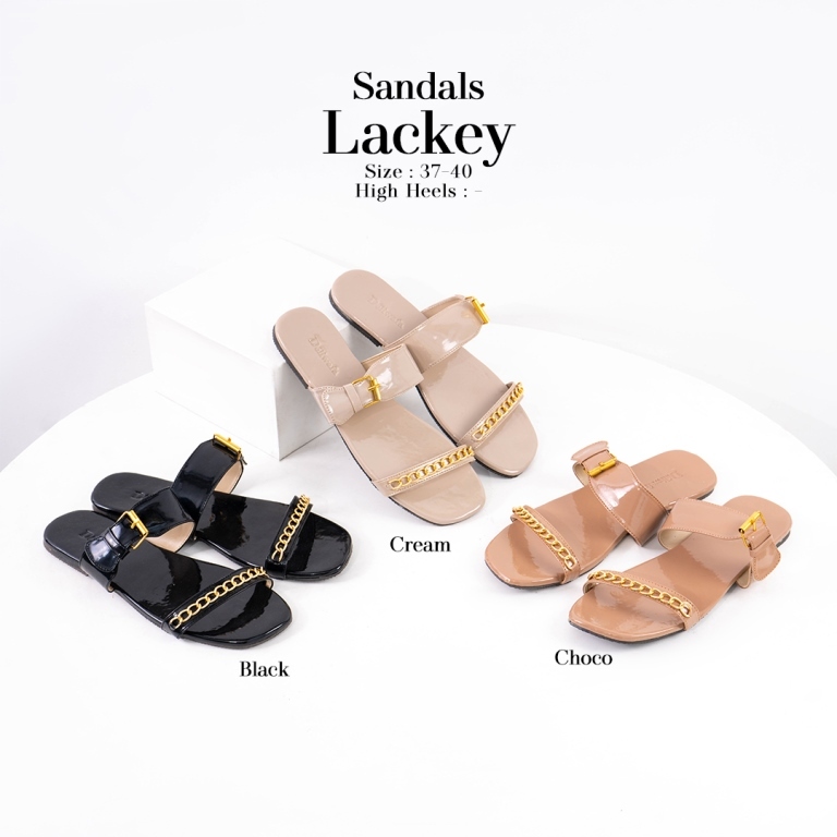 Deliwafa  - [Sandal Wanita] Lackey Sandal