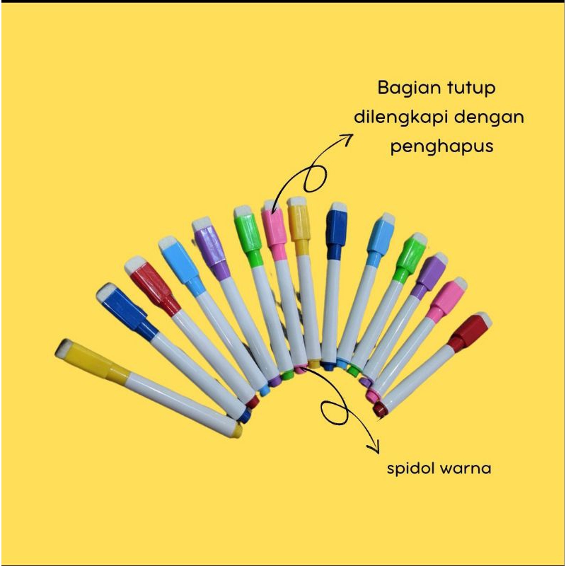 

Spidol Wipe and Clean / Spidol Warna Whiteboard dengan Penghapus / Spidol Wipe&Clean Activity Book.