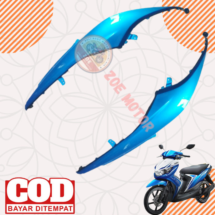 Cover Body Samping Kanan Kiri Yamaha Mio Soul GT 115 Tahun 2012 - 2014 Warna Biru