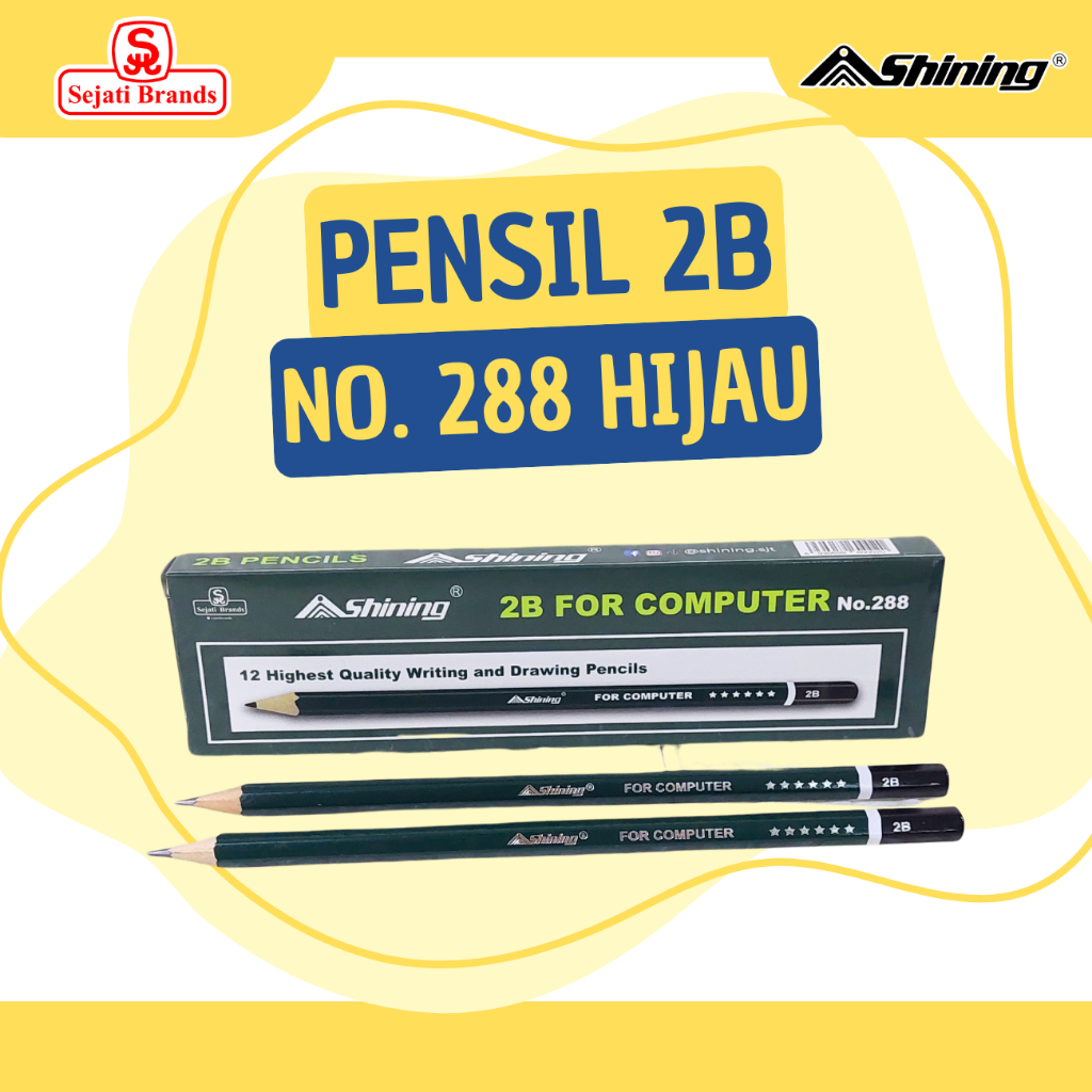 

Shining Pensil 2B 288 hijau isi 12pcs