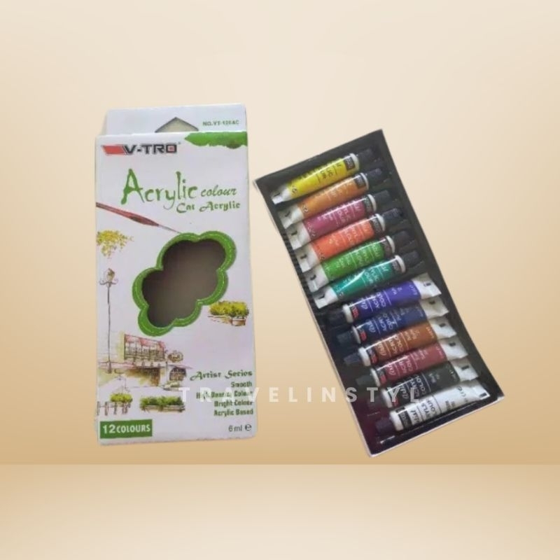 

Cat Akrilik - Cat Acrylic - Cat Lukis isi 12 warna