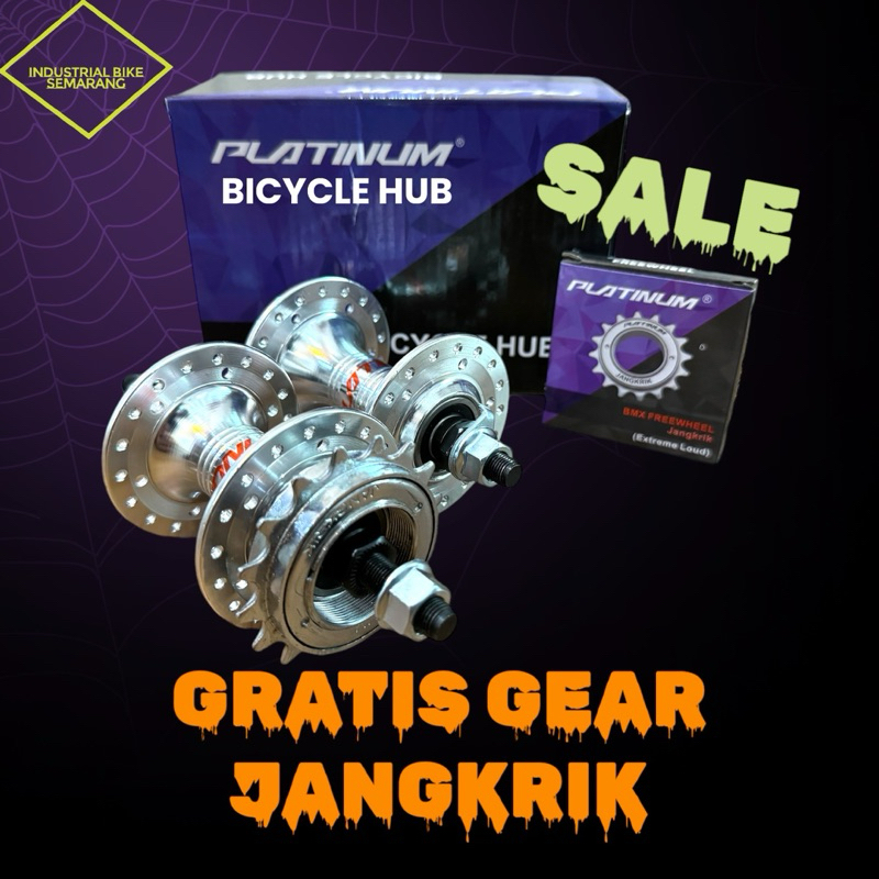 ( GRATIS FREEWHEEL 16T ) Hub Freehub Sepeda BMX Fixie Seli Bos Tromol Haro Gir Gear Jangkrik Hubs