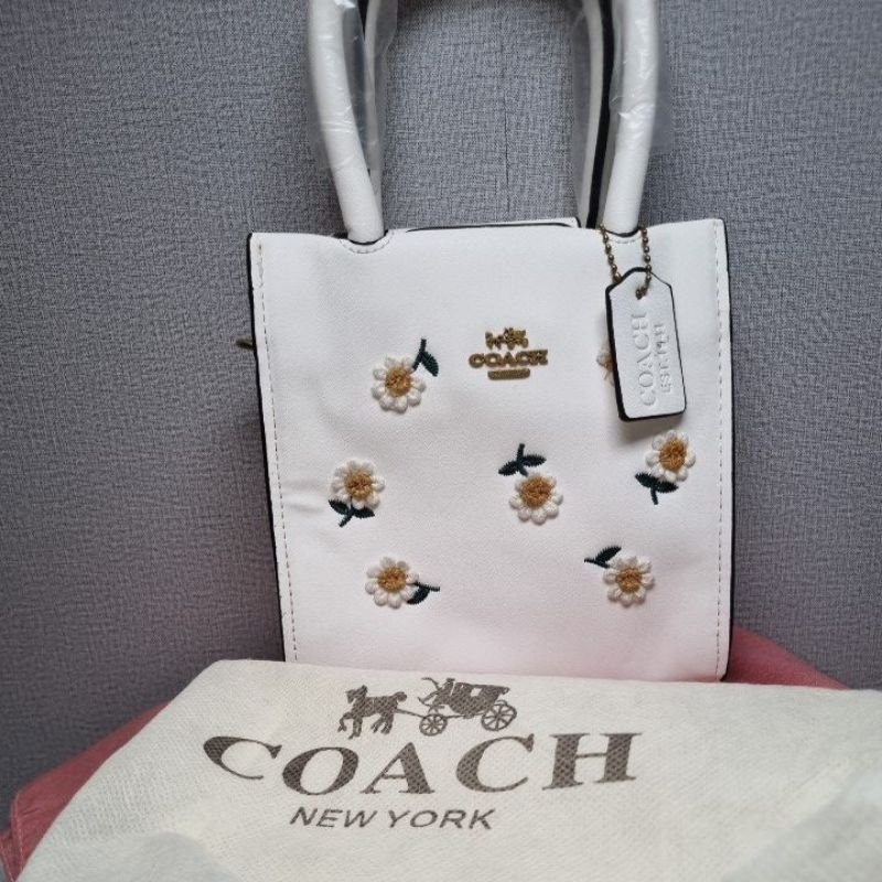 Tas COACH bunga Wanita Putih