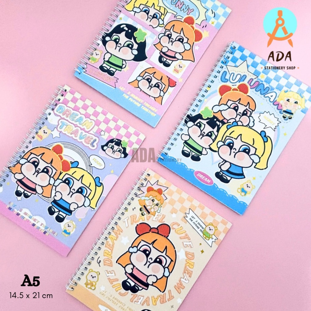 

(1 Pc) BUKU TULIS A5 GMBR CRYBABY POWER PUFF GIRL/ 2121-100/ NOTEBOOK RING