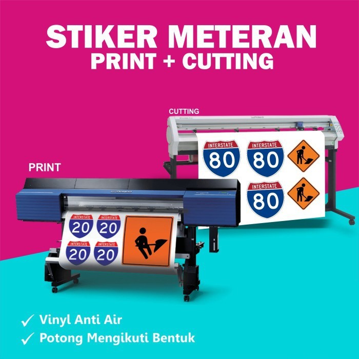 

CETAK STIKER METERAN VINYL, RITRAMA, TRANSPARAN, ONE WAY WATERPROOF ANTI AIR