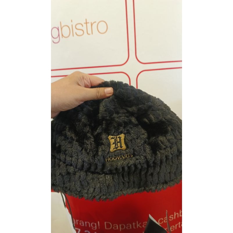 Harry potter x miniso bucket hat topi hitam