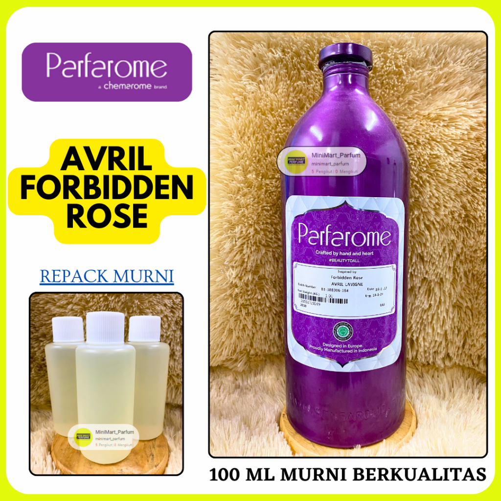 Bibit Parfum AVRIL Forbidden Rose Repack 100 ML MURNI Berkualitas Parfarome - Bibit/Biang Parfum Avr