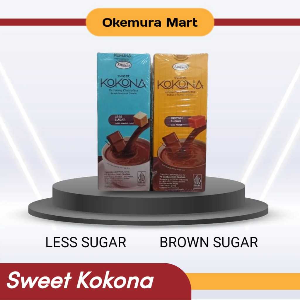 

SWEET KOKONA BY AMANDA 1 BOX (4 SACHET@33GRAM) BROWN SUGAR DAN LESS SUGAR