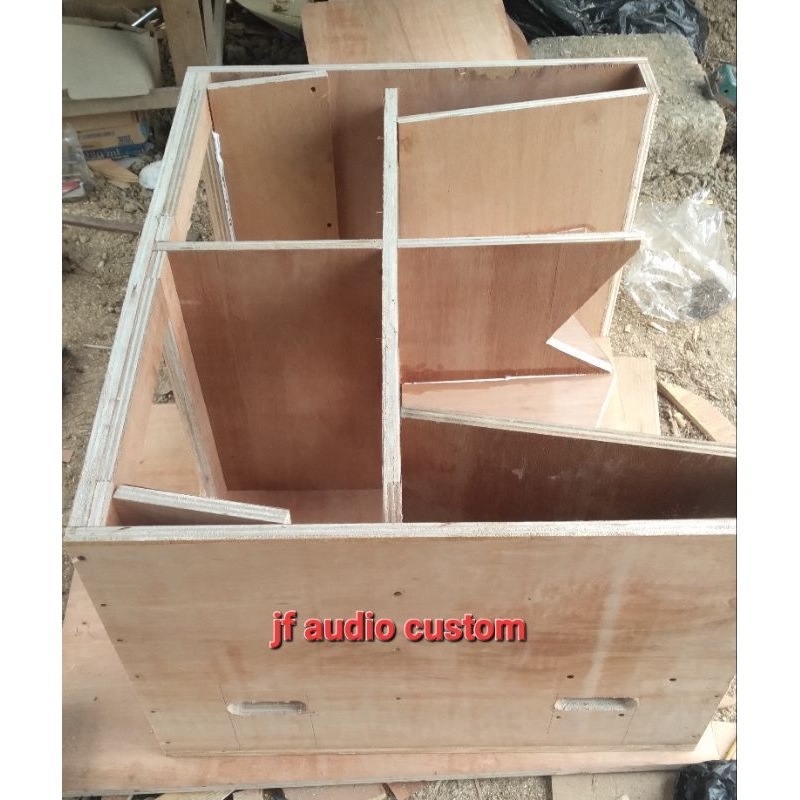 box speaker anak gajahan 15 inch double mentahan atau finising