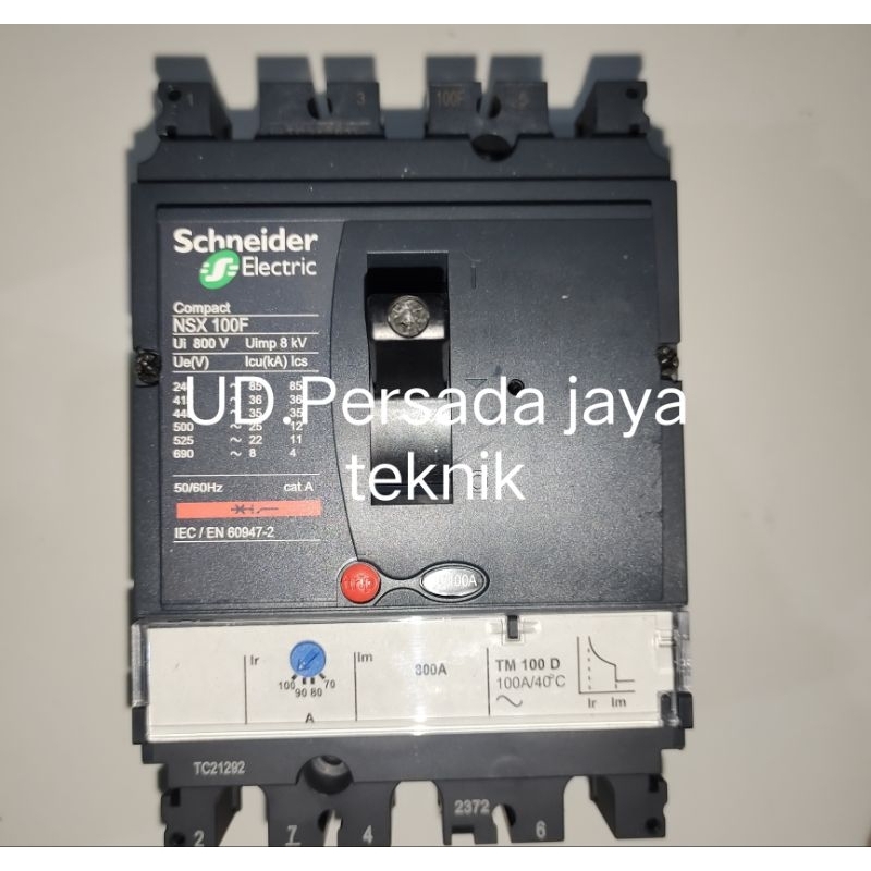 MCCB Breaker 3 phase schneider 100A