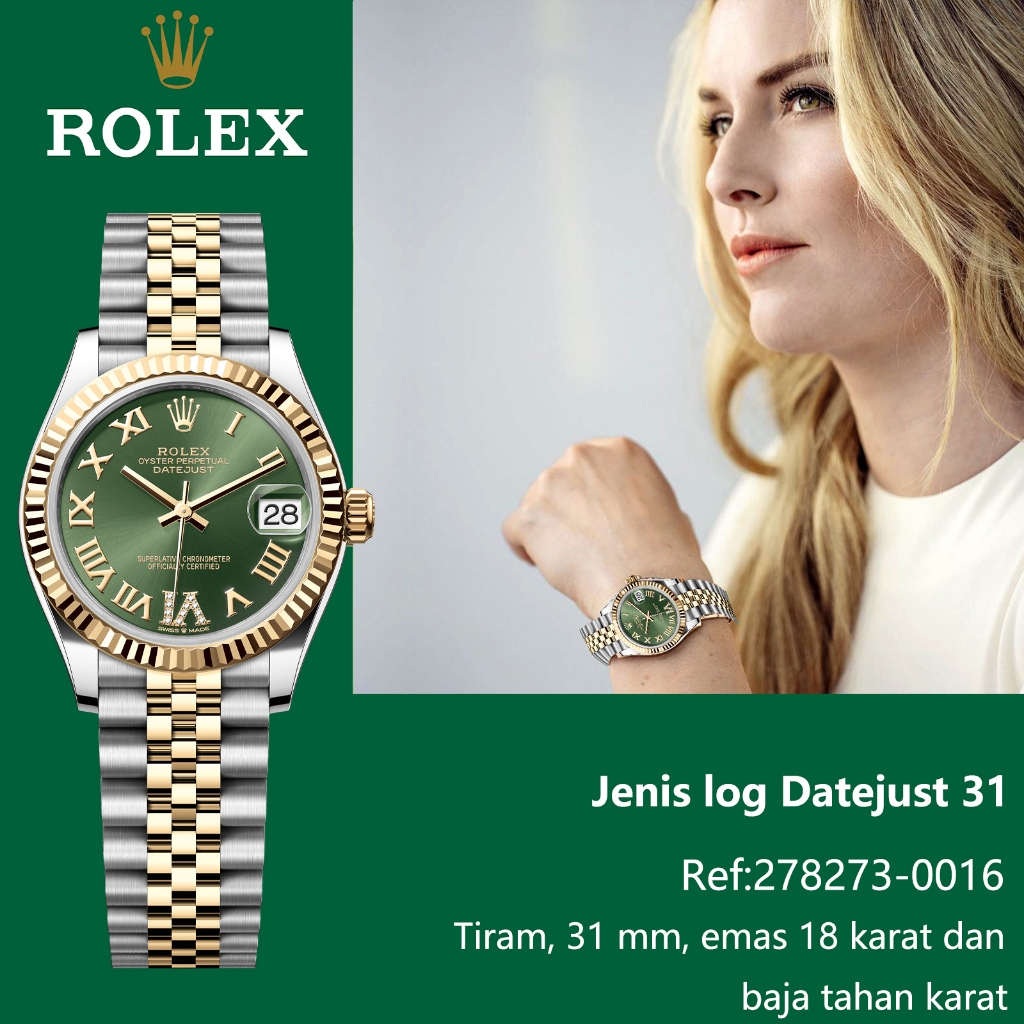 Rolex Asli Original 100%  Datejust M278273-0016 jam tangan Wanita otomatis Jam tangan mekanik Swiss