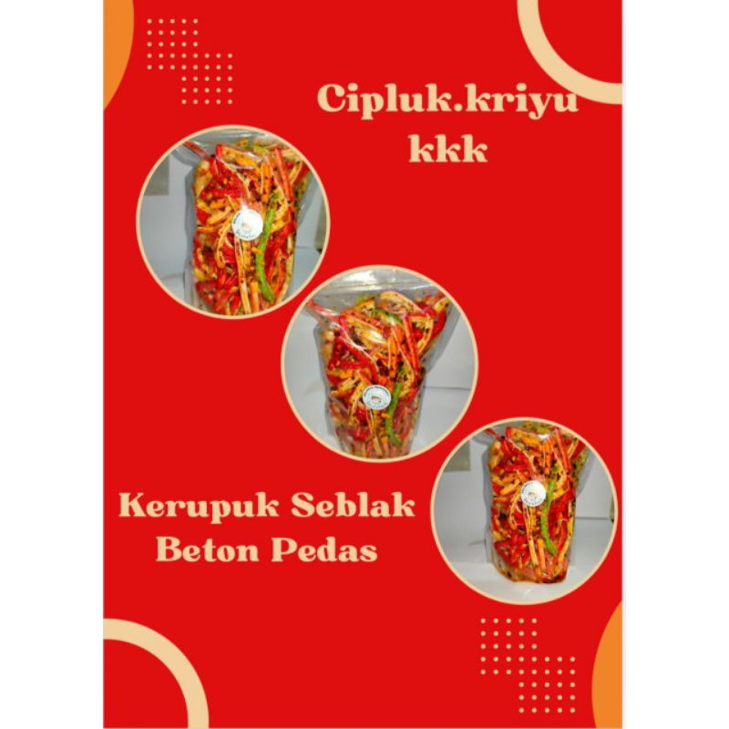 

Seblak Beton Kerupuk Ja'at 500gr Seblak Beton Original Asin Daun Jeruk Dan Pedas Chilli Oil Daun Jeruk Kemasan Pouch 500gr