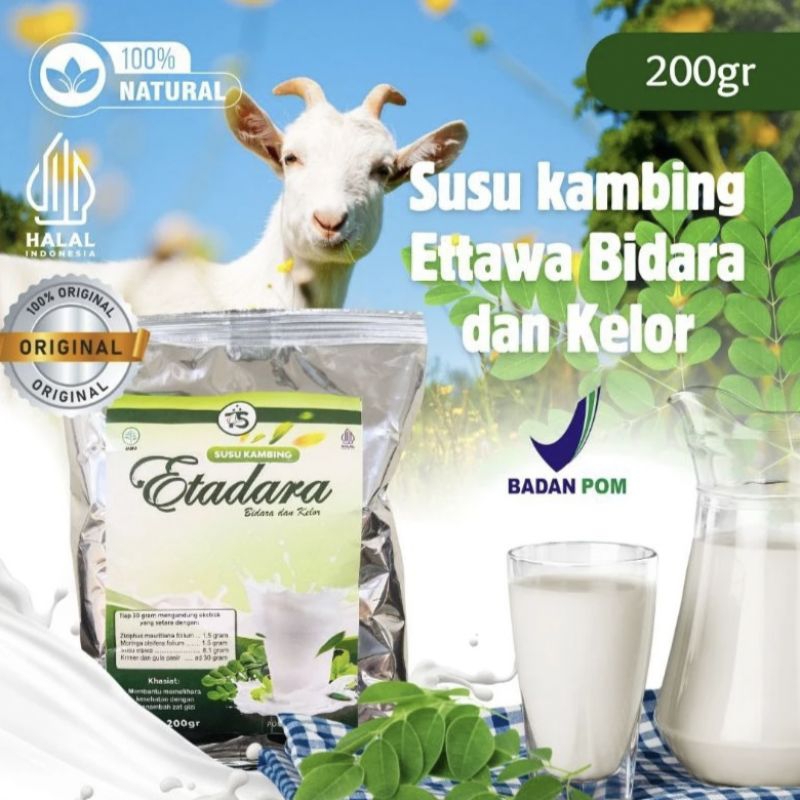 

[ SUSU ETAWA RUQYAH 200 Gr ] Susu Kambing Etawa Ruqyah Plus BIDARA + KELOR | Susu RUQYAH