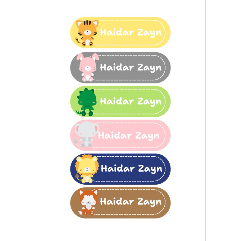 

STICKER TEMPEL LABEL NAMA SIZE SMALL •STIKER UNTUK PENSIL DLL•