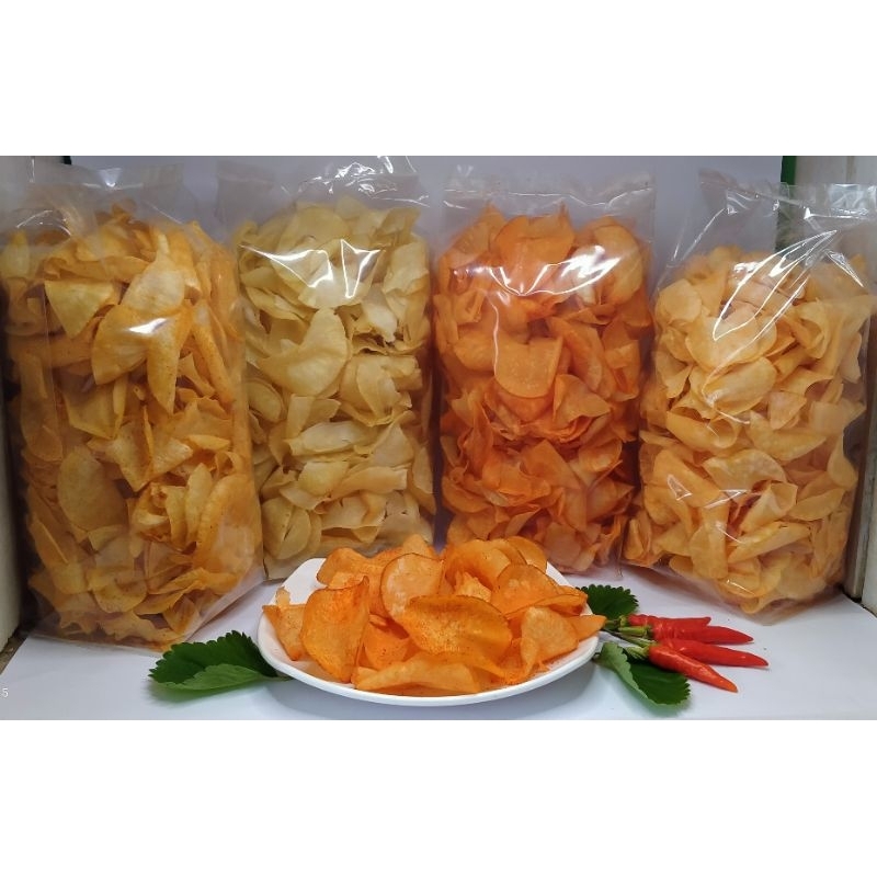 

KERIPIK SINGKONG ASIN GURIH KERIPIK SINGKONG ORIGINAL 250gr