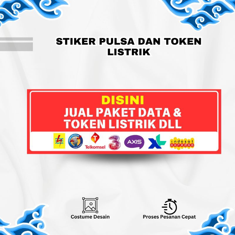 

Stiker Pulsa dan Token Listrik Costume Desain