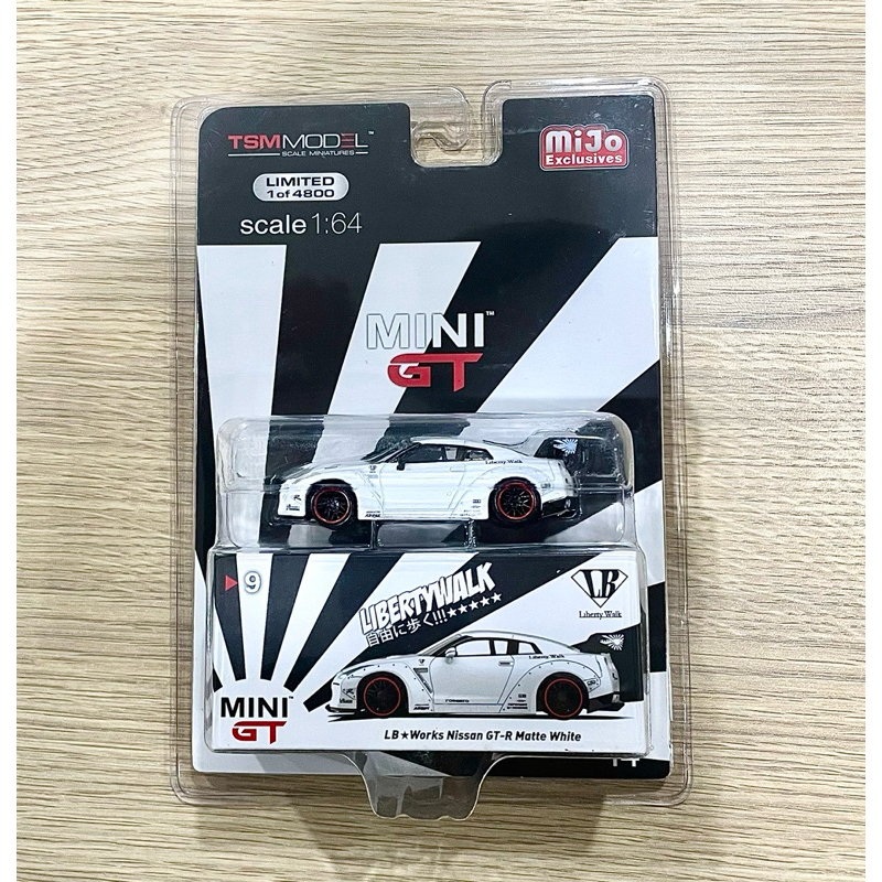 Mini GT No. 9 LBWK Nissan GTR R35 Matte White