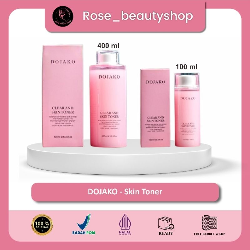 DOJAKO Toner 400ml/100ml - Clear And Skin Toner Dojako - Toner Wajah Toner Muka - Essence Toner Doja