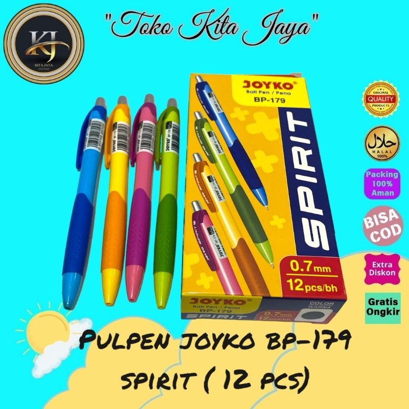 

Pulpen joyko spirit bp-179 0,7mm ( 1 Pack )