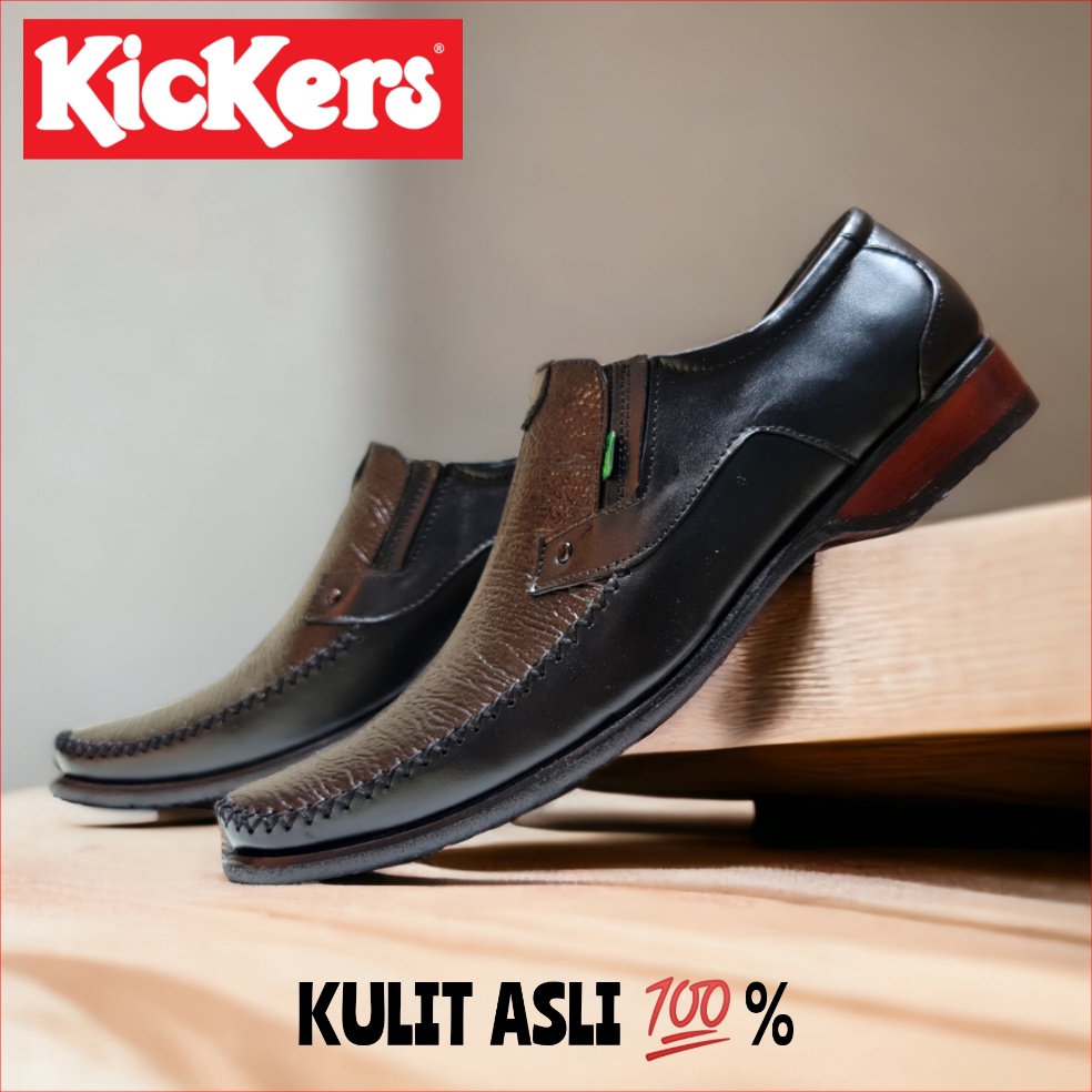 Paling Dicari SEPATU PANTOFEL PRIA KICKERS ASLI KULIT  SEPATU FORMAL RESMI COWOK  SEPATU KERJA KANTO