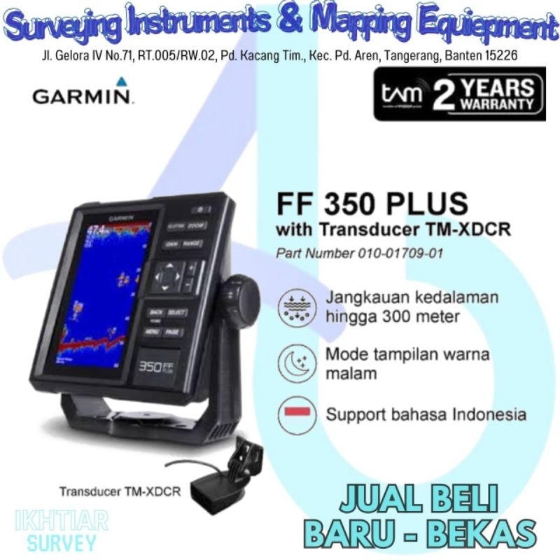 Fishfinder Garmin 350+ | Garmin Fishfinder FF-350+plus | garansi resmi distributor