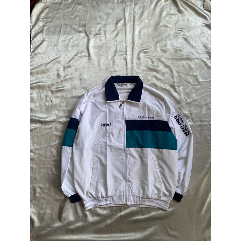 Jaket Windbreaker Color Block Second Thrift