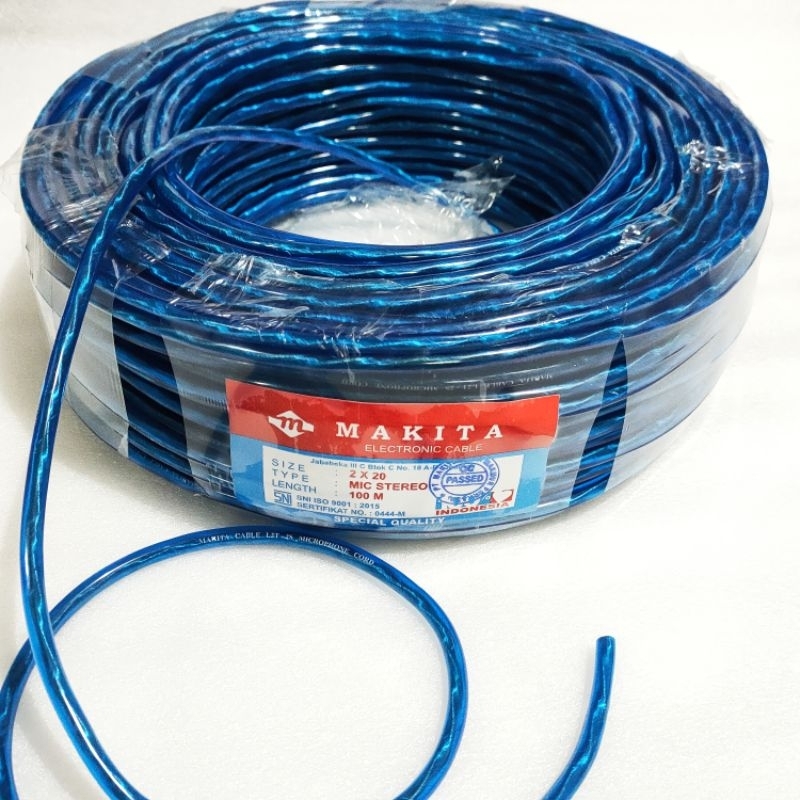 KABEL MIC MAKITA STEREO TRANSPARAN PER METER